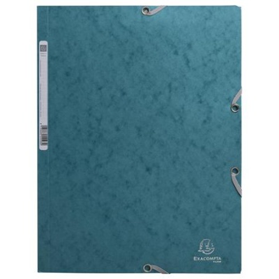 Gumis mappa, prespán, A4, EXACOMPTA "Skandi", nyugodt kék