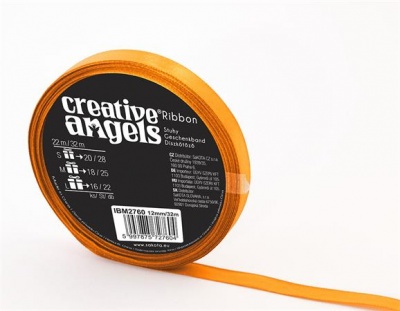 Szatén szalag, 12 mm x 32 m, arany