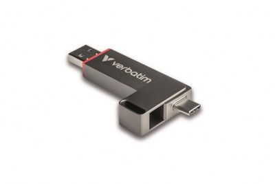 Pendrive, 256GB, USB-A/C 3.2 Gen1, VERBATIM "Dual QuickStick", fekete