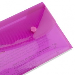 Irattartó tasak, DL, patentos, RAPESCO "Eco GRS Recycled", áttetsző vegyes színek