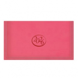 Zsebnaptár, fekvő elrendezésű, TOPTIMER, "Ace", korallpiros